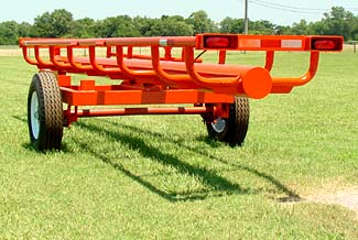 This is our 21 Four bale bumper pull model - Rear view