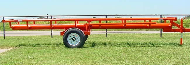 This is our 21 Four bale bumper pull model - Side view